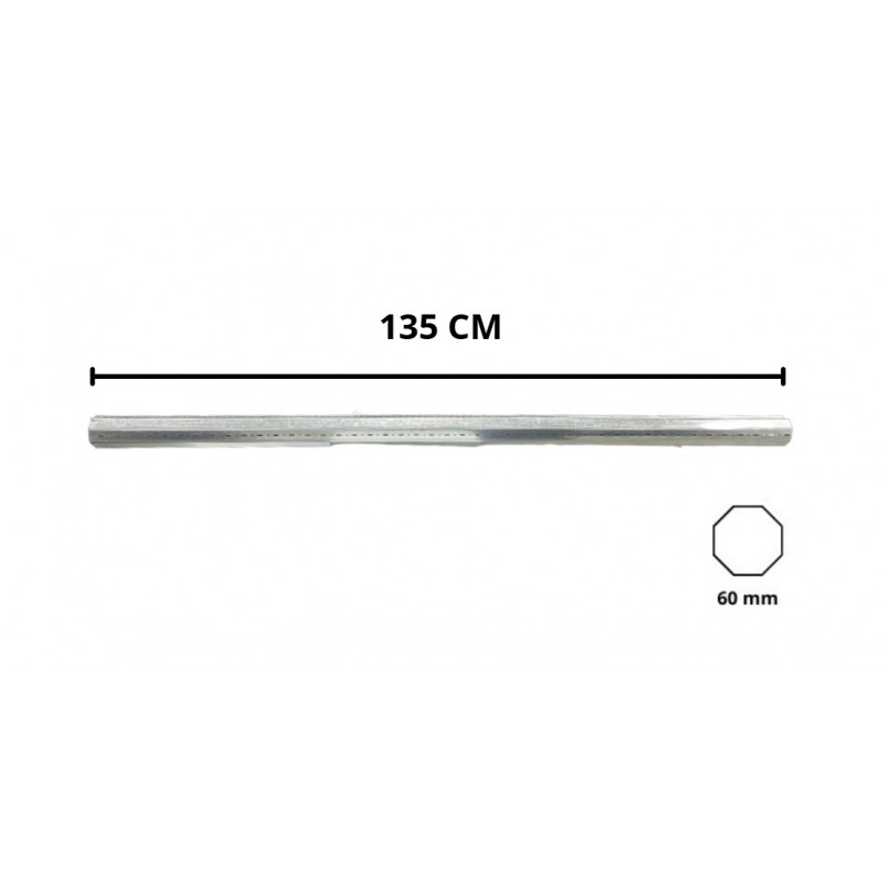 Extensión de Eje Ø60 mm Galvanizado Ajustable 135 cm | Alta Resistencia