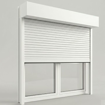 Persiana con cajón exterior de aluminio- Kit completo de fácil montaje