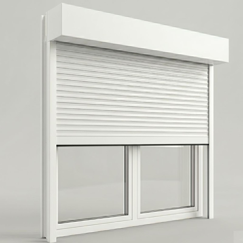 Persiana con cajón exterior de aluminio- Kit completo de fácil montaje