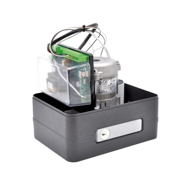 Kit motor puerta corredera Simply - 600 KG - Central, cremallera, fotocelula, luz y tres mandos