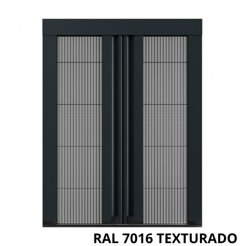 Mosquitera plisada doble central