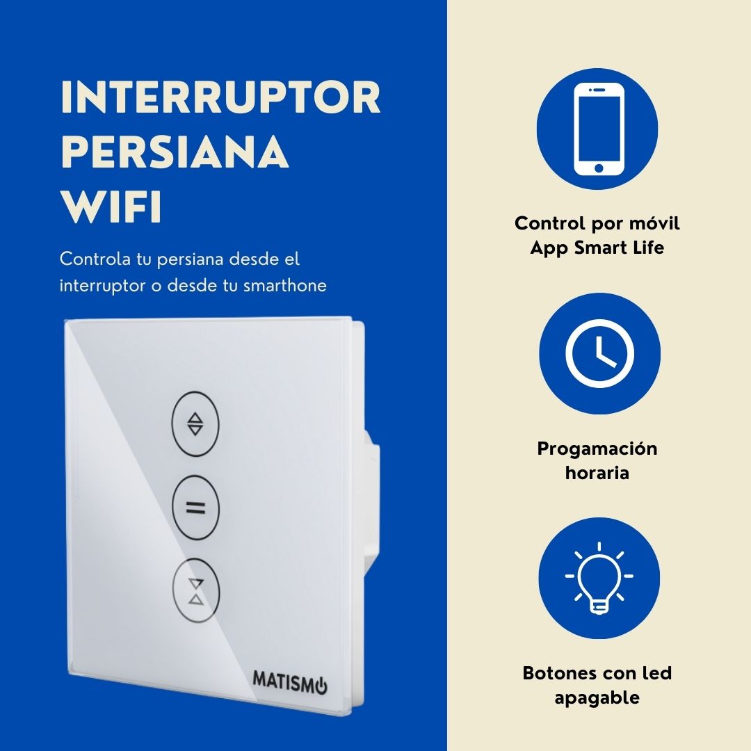 Interruptor persiana wifi desde España